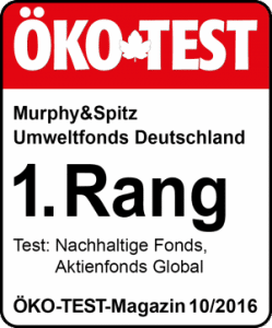 ÖKO Test-Siegel 1. Rang Nachhaltige Fonds